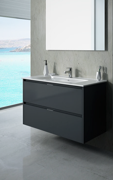 Vonios baldų komplektas TEKA INCA COMBO 2D, 800 GL grafitinė