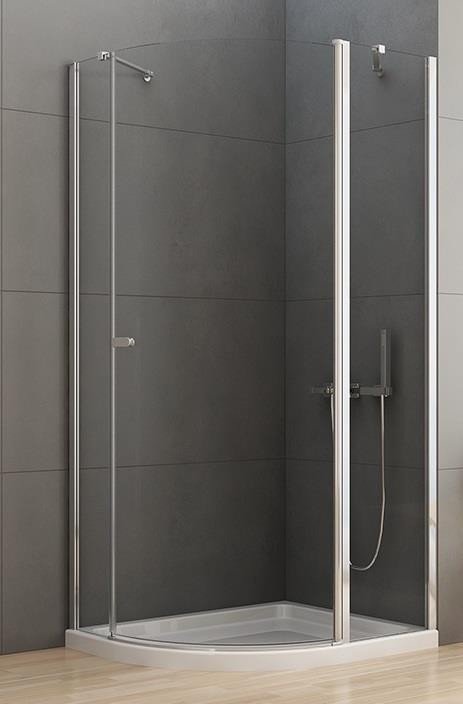 Pusapvalė dušo kabina NEW SOLEO, 1 durys