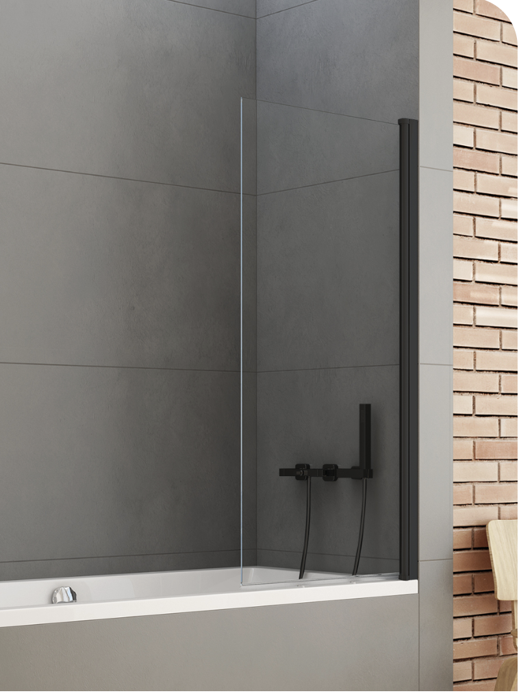 Dušo sienelė New Trendy NEW SOLEO BLACK / LIGHT GOLD