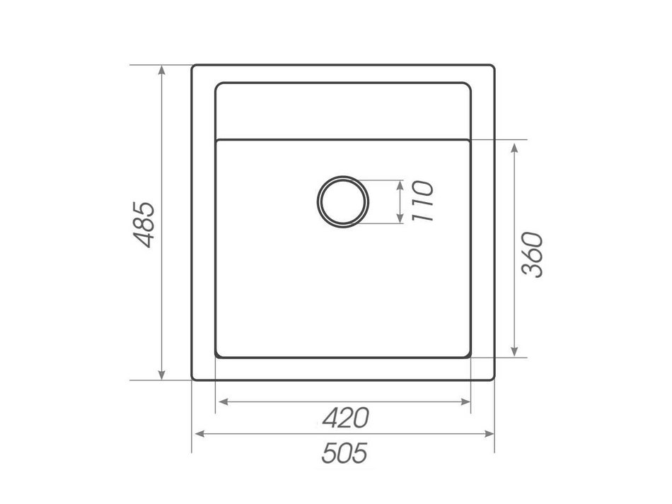 LIEJA granitinė plautuvė CLIVO L 1 B juoda