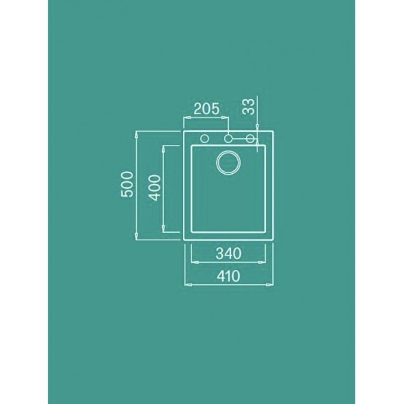 LIEJA granitinė plautuvė CLIVO 1B rusva